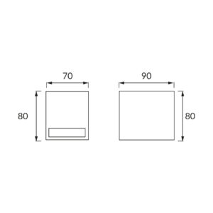Stenska svetilka 1xGU10 za LED IP54 120° FOREST C D - slika 4