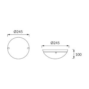 Plafonjera 1xE27 za LED s senzorjem IP54 AQUA DOLUNAY - slika 3