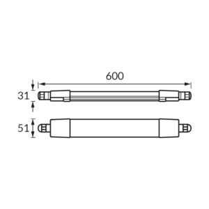 LED linearna svetilka 18W ali 36W 4000k TABOR IP65 - slika 6