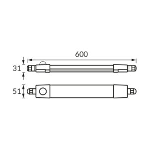 LED linearna svetilka 18W ali 36W 4000k TABOR s senzorjem gibanja - slika 6