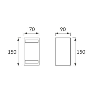 Stenska svetilka 2xGU10 za LED IP54 120° FOREST C D - slika 5
