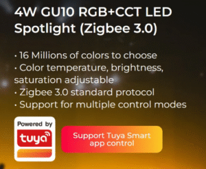 LED sijalka GU10 Mi-light 4W 280lm 25° SMART RGB+CCT ZIGBEE 3.0 + 2.4GHz - slika 7