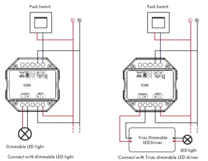 LED zatemnilnik-dimmer za v dozo WIFI & RF 100-240VAC IP20 - slika 3