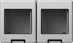 OHIŠJE NO CUBO IP55 2x2M GY