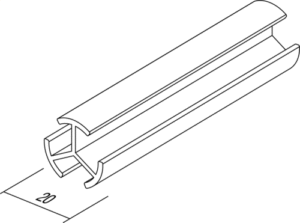 DISTANČNI PROFIL ZA DOZE l=1m