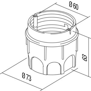 DOZA OKROGLA ZA ZID GLOBOKA 65-60