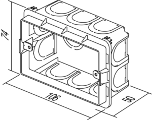 DOZA PRAVOKOTNA ZA ZID PM3
