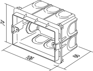DOZA PRAVOKOTNA ZA ZID PM3-65