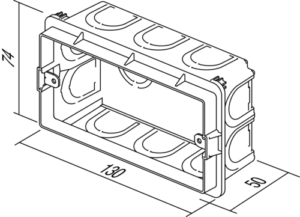 DOZA PRAVOKOTNA ZA ZID PM4