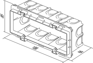 DOZA PRAVOKOTNA ZA ZID PM7-65