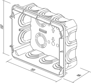 DOZA PRAVOKOTNA ZA ZID PM72-65