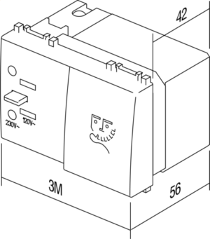 VTIČNICA ZA BRIVNIK 2.5A 230V~/15A 110V~ 3M MW - slika 4