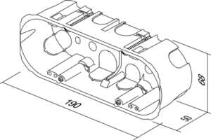 DOZA PRAVOKOTNA ZA VOTLE STENE VM7