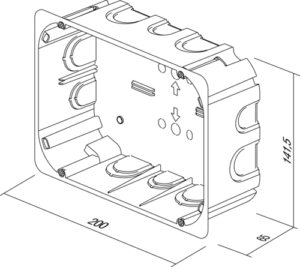 DOZA PRAVOKOTNA ZA VOTLE STENE VM72