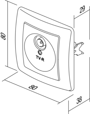 VTIČNICA TV OSNOVNA 0dB ES - slika 3