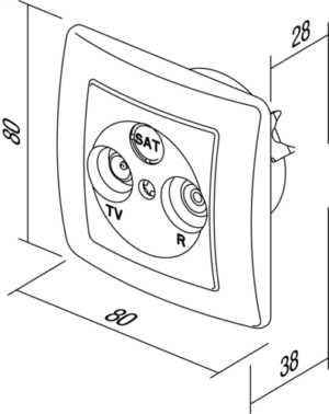 VTIČNICA TV-R PREHODNA 10dB NB - slika 4