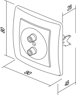 VTIČNICA CAT5e KS RJ45 8/8 CB