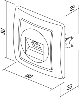 VTIČNICA CAT6S KS RJ45 8/8 SLIM ES - slika 3