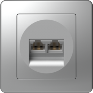 VTIČNICA CAT6S KS DVOJNA 2x RJ45 8/8 SLIM ES