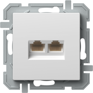 VTIČNICA CAT6S KS DVOJNA 2x RJ45 8/8 SLIM PW XO