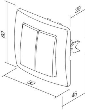 STIKALO DVOJNO MENJALNO 10AX 250V~ CO - slika 5