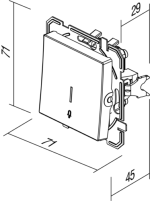 TIPKALO ENOPOLNO 10A 250V~ AT IN 01 XO - slika 5