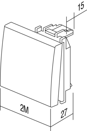 TIPKA Z NAPISNO PLOŠČICO 2M PW IL - slika 3
