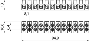 SPONKA DVOREDNA 1-4mm2 24A/450V 12P WH PP