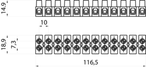 SPONKA DVOREDNA 1,5-6mm2 32A/450V 12P WH PP