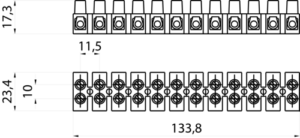 SPONKA DVOREDNA 2,5-10mm2 41A/450V 12P WH PP