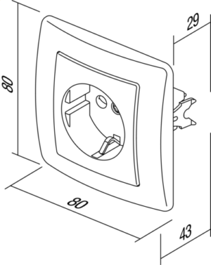 VTIČNICA SCHUKO 2P+E 16A 250V~ CB
