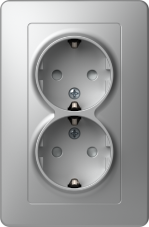 VTIČNICA SCHUKO DVOJNA 2P+E 16A 250V~ ES KS - slika 1