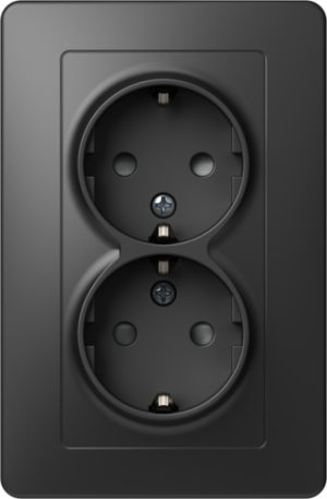 VTIČNICA SCHUKO DVOJNA 2P+E 16A 250V~ NB KS - slika 1