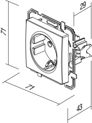 VTIČNICA SCHUKO 2P+E 16A 250V~ TI XO - slika 3