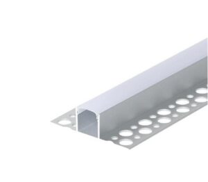 ALU profil VGRADNI 2m za LED trak za v mavčno ploščo - knauf srebrna izbočen - slika 3