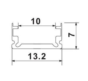 ALU profil NADGRADNI SLIM 2m za LED trak ozek 13,2x7mm - komplet - slika 9