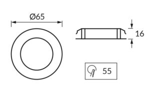 LED vgradna 1,9W svetilka 4100k 155lm IP44 CEL - slika 4