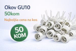 Okov za LED sijalko GU10 keramični - Paket 50kom