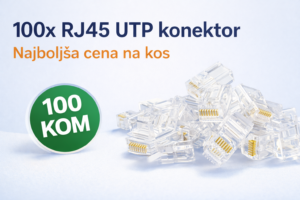 Mikrovtikač UTP 8p8c RJ45 – Paket 100 kom