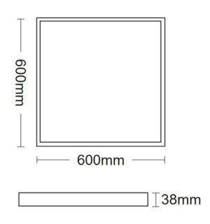 LED panel 36W CCT nadgradni 4392lm 600x600mm - slika 3
