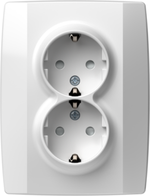 VTIČNICA SCHUKO DVOJNA 2P+E 16A 250V~ PW