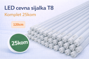 Visokolumenska LED cevna sijalka T8 G13 120cm 18W 2880lm steklena - Paket 25kom - slika 1