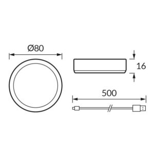 LED magnetna svetilka 1,2W CCT 60lm IP20 s senzorjem ZIBI - slika 8