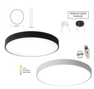 LED stropna svetilka 60W 5400lm CCT IP20 120° FINESSE 60 z daljincem