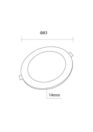 LED vgradni slim panel 3W 210lm okrogel 3CCT + napajalnik - slika 5