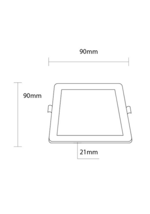 LED vgradni slim panel 3W 210lm okrogel 3CCT + napajalnik - slika 6