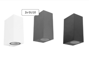 Stenska svetilka 2xGU10 za LED IP44 LIDA DUO