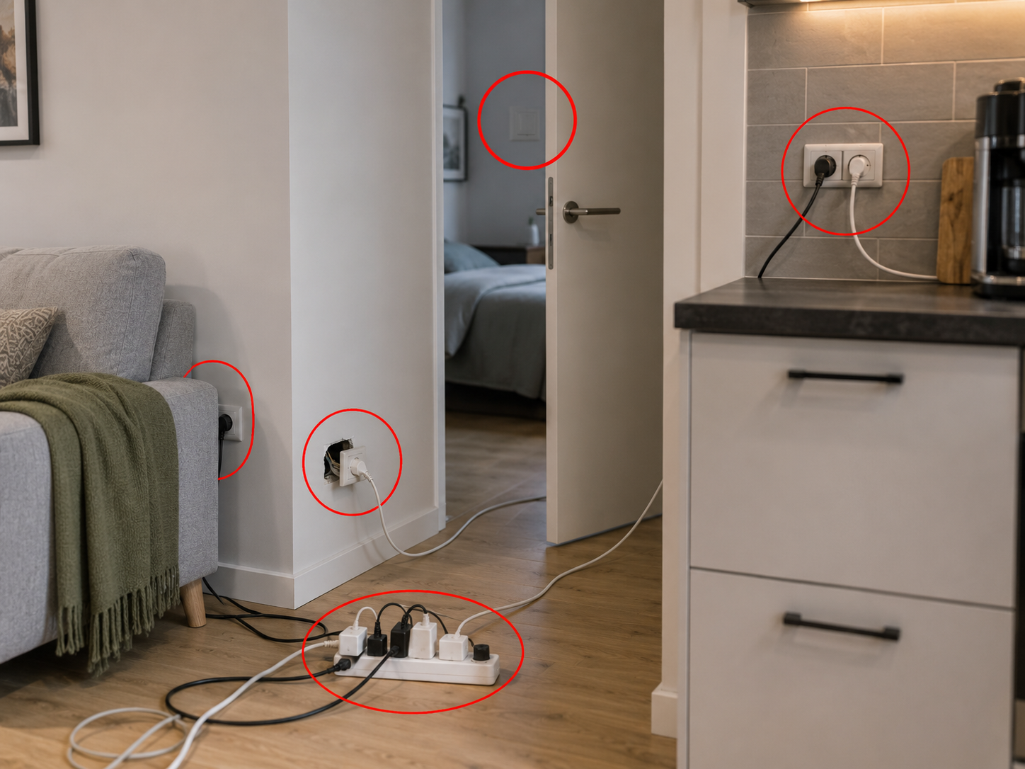 Primer najpogostejših napak pri montaži električnih vtičnic in stikal v domu