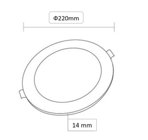 LED vgradni slim panel 18W 1260lm 3CCT + napajalnik - slika 6