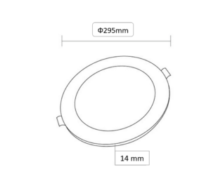 LED vgradni slim panel 24W 1680lm 3CCT + napajalnik - slika 6